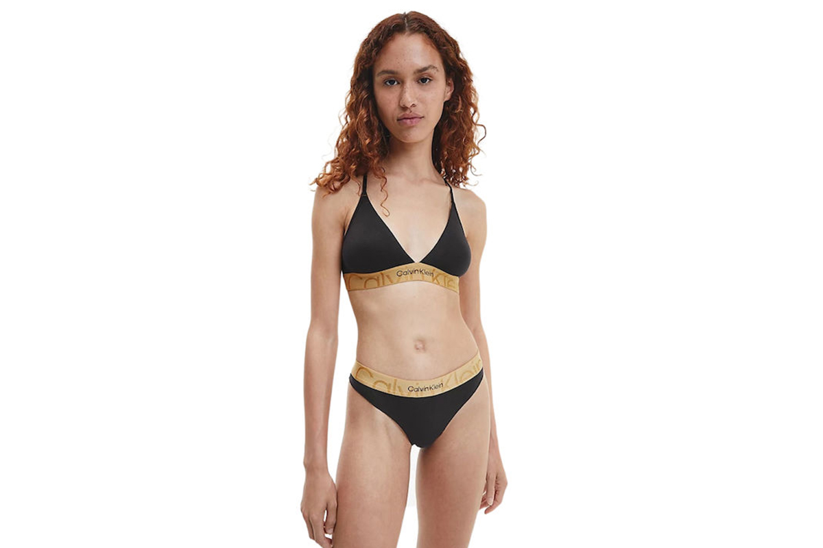 Calvin Klein Light Lined Triangle Σουτιέν (000QF7053E UBI) Μαύρο